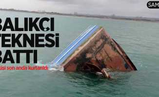 Samsun'da balıkçı teknesi battı