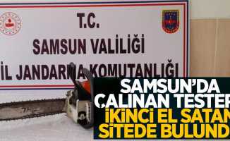 Samsun'da çalınan testere ikinci el satan sitede bulundu