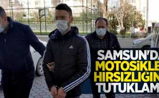 Samsun'da motosiklet hırsızlığına tutuklama