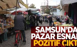 Samsun'da pazar esnafı pozitif çıktı