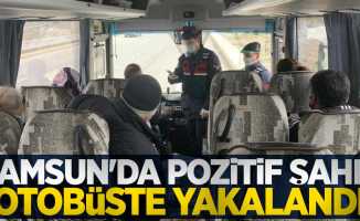 Samsun'da pozitif şahıs otobüste yakalandı