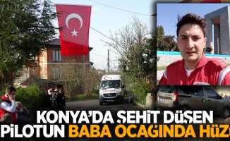 Konya'da şehit düşen pilot Yüzbaşı Burak Gençcelep’in baba ocağında hüzün