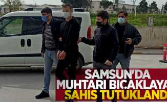 Samsun'da muhtarı bıçaklayan şahıs tutuklandı