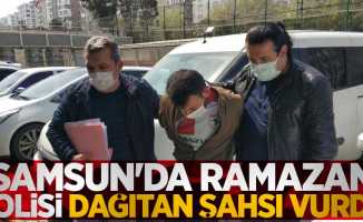 Samsun'da Ramazan kolisi dağıtan şahsı vurdu