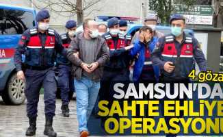 Samsun'da sahte ehliyet operasyonu: 4 gözaltı