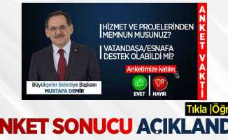 Anketin ilk sonuçları açıklandı: Vatandaşlar Mustafa Demir'dan memnun mu? 