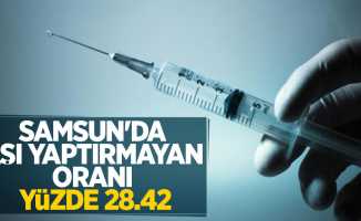 Samsun'da aşı yaptırma oranı yüzde 28,42