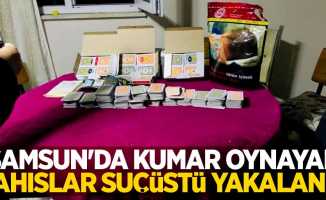 Samsun'da kumar oynayan şahıslar suçüstü yakalandı