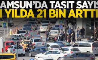 Samsun'da taşıt sayısı bir yılda 21 bin arttı