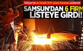 Türkiye'nin en büyük 500 sanayi kuruluşu açıklandı! Samsun'dan 6 firma listeye girdi