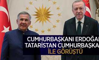 Cumhurbaşkanı Erdoğan, Tataristan Cumhurbaşkanı ile görüştü