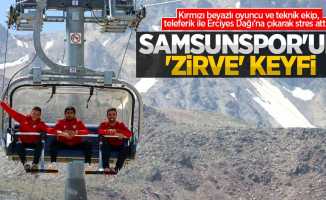 Kırmızı beyazlı oyuncu ve teknik ekip, teleferik ile Erciyes Dağı’na çıkarak stres attı... Samsunspor'un  'ZİRVE' keyfi 