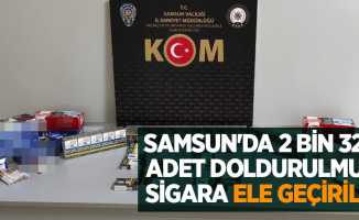 Samsun'da 2 bin 320 adet doldurulmuş sigara ele geçirildi