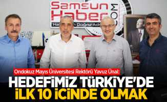 Ünal: Hedefimiz Türkiye'de ilk 10 içinde olmak 