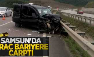 Samsun'da araç bariyere çarptı: 5 yaralı
