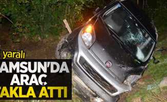 Samsun'da araç takla attı: 2 yaralı