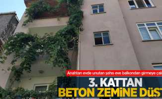 Samsun'da eve balkondan girmeye çalışan şahıs 3. kattan düştü