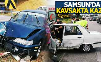 Samsun'da kavşakta kaza: 5 yaralı