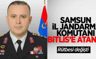 Samsun İl Jandarma Komutanı Bitlis'e General olarak atandı...