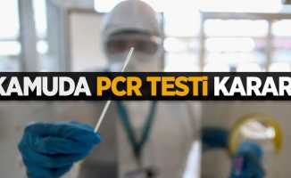 Kamuda PCR testi kararı