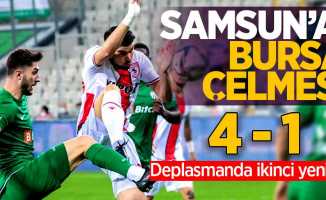 Samsun'a Bursa çelmesi 4-1  "Deplasmanda ikinci yenilgi"