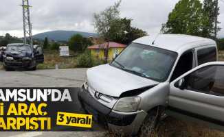 Samsun'da iki araç çarpıştı: 3 yaralı