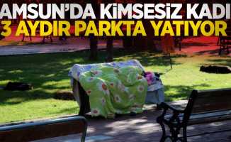 Samsun'da kimsesiz kadın 3 aydır parkta yatıyor