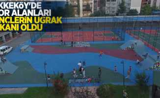 Tekkeköy'de spor alanları gençlerin uğrak mekanı oldu