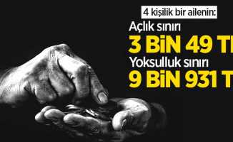 Türkiye'de açlık sınırı: 3 bin 49 TL