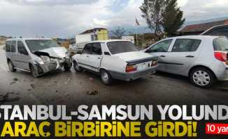 İstanbul-Samsun yolunda 6 araç birbirine girdi: 10 yaralı