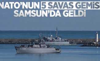 NATO'nun 5 savaş gemisi Samsun'a demirledi