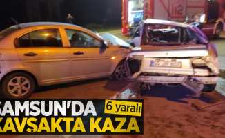 Samsun'da kavşakta kaza: 6 yaralı
