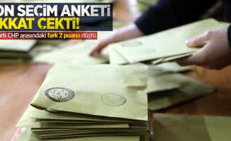 Son seçim anketi dikkat çekti: AK Parti CHP arasındaki fark 2 puana düştü
