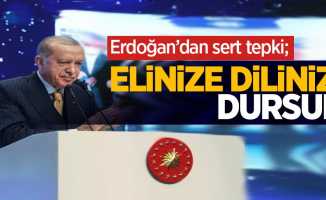 Erdoğan'dan sert sözler; Elinize dilinize dursun!