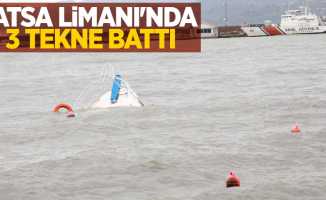 Fatsa Limanı'nda 3 tekne battı
