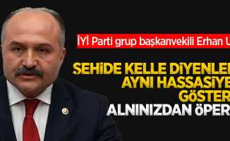 İYİ Parti grup başkanvekili Erhan Usta; Şehide kelle diyenlere aynı hassasiyeti gösterin alnınızdan öperim