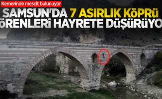 Samsun'da 7 asırlık köprü görenleri hayrete düşürüyor