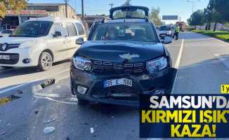Samsun'da kırmızı ışıkta kaza: 1 yaralı