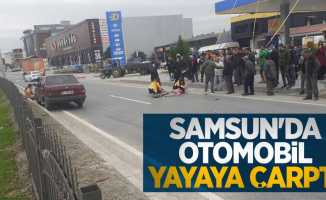 Samsun'da otomobil yayaya çarptı