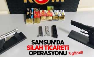 Samsun'da silah ticareti operasyonu: 3 gözaltı