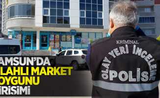 Samsun'da silahlı market soygunu girişimi