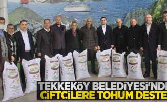 Tekkeköy Belediyesi'nden çiftçilere tohum desteği