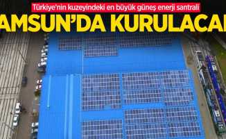 Türkiye'nin kuzeyindeki en büyük güneş enerji santrali Samsun'a kurulacak