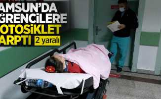 Samsun'da öğrencilere motosiklet çarptı: 2 yaralı