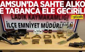 Samsun'da sahte alkol ve tabanca ele geçirildi: 1 gözaltı