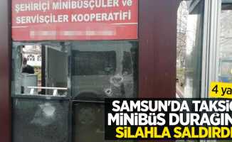 Samsun'da taksici minibüs durağına silahla saldırdı! 4 yaralı