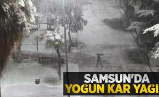 Samsun'da yoğun kar yağışı
