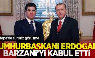 Beştepe'de sürpriz görüşme! Cumhurbaşkanı Erdoğan, IKBY Başkanı Neçirvan Barzani'yi kabul etti
