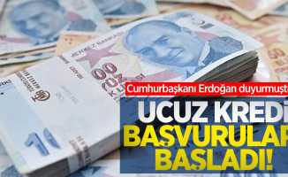 Cumhurbaşkanı Erdoğan duyurmuştu! Ucuz kredi başvuruları başladı