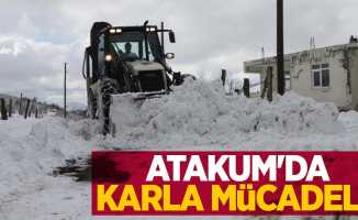 Atakum'da karla mücadele
